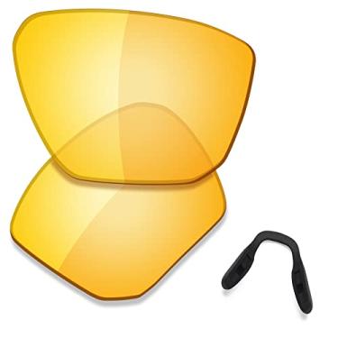 Imagem de SAUCER Lentes de reposição premium e protetores de nariz para óculos de sol Oakley Targetline OO9397 High Defense - amarelo HD