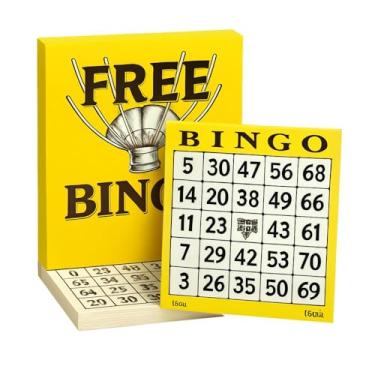 Imagem de Mega Bloco Bingo PREMIUM - 1 Bloco com 100 Folhas - Série Exclusiva com 1500 Combinações - Amarelo