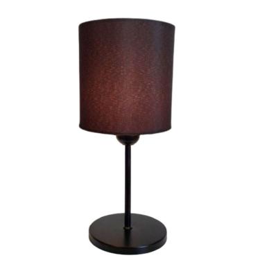 Imagem de Abajur Cabeceira Para Quarto Cilíndrico Vivare Md-2010 Cúpula em Tecido - Bivolt