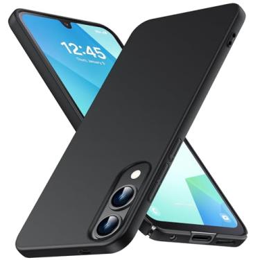 Imagem de JUNAUTTB Capa para Samsung Galaxy S25 Edge ultrafina fosca PC capa protetora rígida, proteção de lente, capa de telefone simples durável slim fit preta JUS13-30