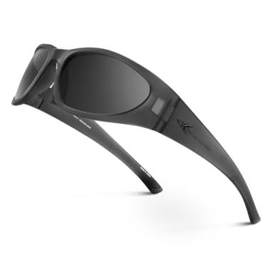 Imagem de KastKing Óculos De Sol Esportivos Polarizados Raccoon Para Homens E Mulheres, Hastes Largas, Ideais Para Dirigir, Pescar, Andar De Bicicleta E Correr