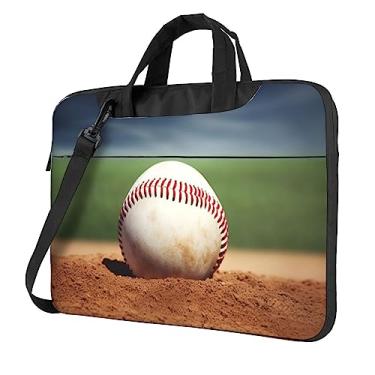Imagem de Capa protetora de beisebol à prova de choque para notebook bolsa portátil para laptop à prova d'água para homens e mulheres, Preto, 15.6 inch