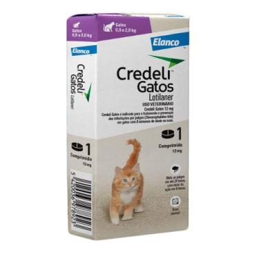 Imagem de Credeli 12mg para Gatos Lotilaner de 0,9 a 2,0kg com 1 Comprimido