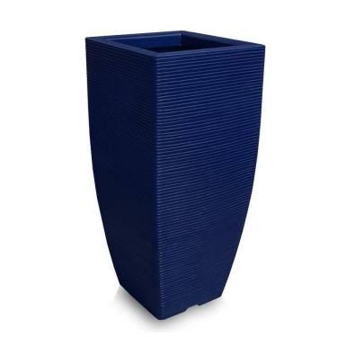 Imagem de Vaso De Planta Decorativo Resistente Polietileno 90X40 Azul