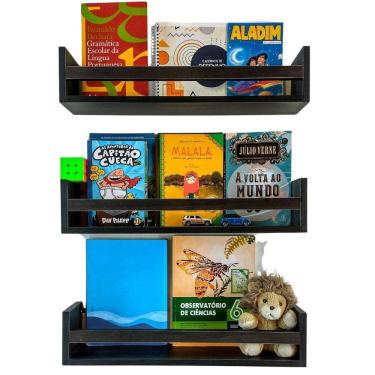 Imagem de Kit Nichos Porta Livros Criança Prateleira Organizadora