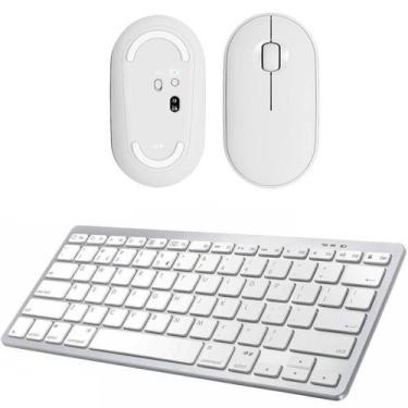 Imagem de Teclado, Mouse Bluetooth Branco para Notebook HP - Skin Zabom