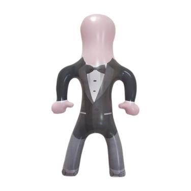 Imagem de Nishiyuenyi Boneco inflável para exibição de fantasias, boneco para pátio, quintal, cosplay assustador falso para vestir homens, fantasia de Halloween, Rosa