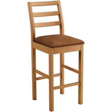 Imagem de Banqueta Jade 02 Verona Marrom Pés Em Madeira Jcm