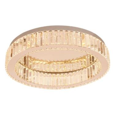 Imagem de Plafon LED Novara 15w 3000k Branco Quente Cromado Com Cristal Transpar