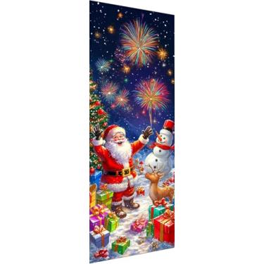Imagem de Zariocy Kits de arte de diamante grande 5D para adultos, Papai Noel, boneco de neve, faça você mesmo, pintura de diamante, redondo, broca, cristal, bordado, pinturas, artesanato, para decoração de