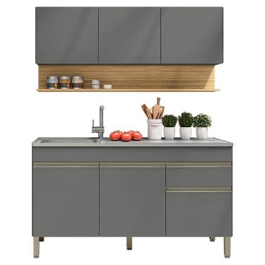 Imagem de Balcao Para Pia e Armario Aereo 150 cm Line KTP