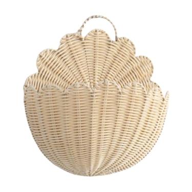 Imagem de MotiveTech Cesta de Parede, Cestas de Parede, Imitação de Rattan, para Casa, Cozinha, Sala de Estar, Casa de Fazenda, Cesta de Armazenamento Suspensa Multiuso, Xs