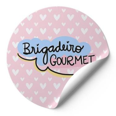 Imagem de 120 Tag Etiquetas Adesivos Para Embalagens Redonda Confeitaria Brigade