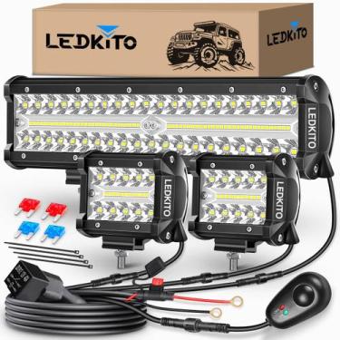 Imagem de Kit de barra de luz LED e cápsulas de LED LEDKITO 30cm e 10cm