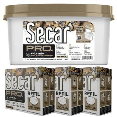 Imagem de Anti Mofo Reutilizável Container Pro 450G Com 3 Refil Extra - Secar