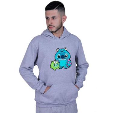 Imagem de Moletom Unissex Canguru Lilo And Monstros S.a - Lafre, Cinza, M