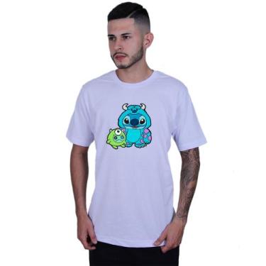 Imagem de Camiseta Unissex Lilo And Monstros S.a - Lafre, Branco, G