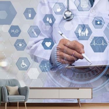 Imagem de Papel de Parede Medicina Clínica Médico Sala Adesivo - 433pcm - Allodi