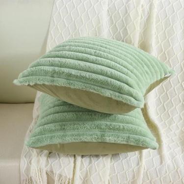 Imagem de Capa p/ almofada em pelucia wave soft - 50x50 cm - S DECOR, Verde Sálv
