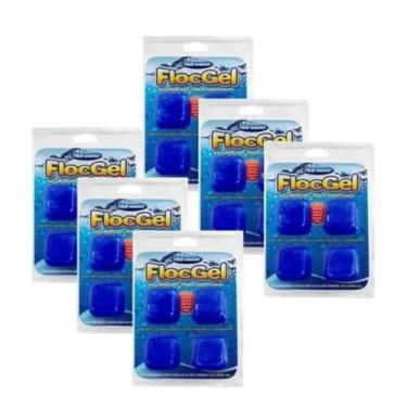 Imagem de Kit Com 06 Clarificante Flocgel -hidroazul De 4 Cubos / 90g  FLOC GEL 