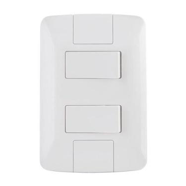 Imagem de Interruptor Aria Tramontina 2 Teclas Simples 6A com Placa Branca