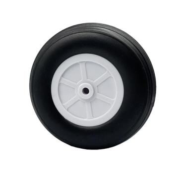 Imagem de 2PCS RC Airplane Foam Wheel Light Sponge Tire with Plastic Hub for RC Airplane Plane Helicopter DIY Model Toy Plane Wheel Replacement Parts (4.5 Inch)