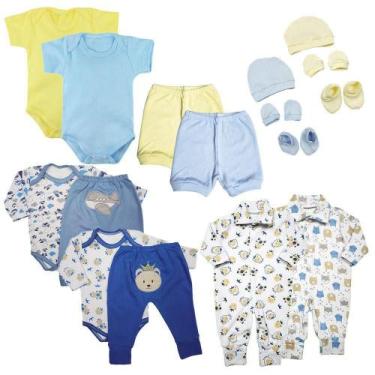 Imagem de Kit 16 Pçs Enxoval Maternidade Roupas Bebês Tecido Algodão - Koala Bab