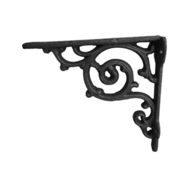 Imagem de Cantoneira Mão Francesa Hera Em Ferro Fundido N10 14x11cm - FUNDIÇÃO J