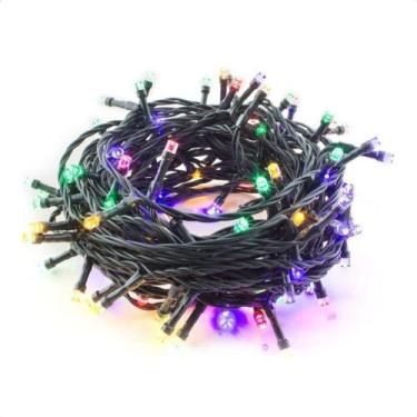 Imagem de 5 Cordão Luminoso Led Pisca Pisca 8 Funções 100 Leds Taschibra 220v Co