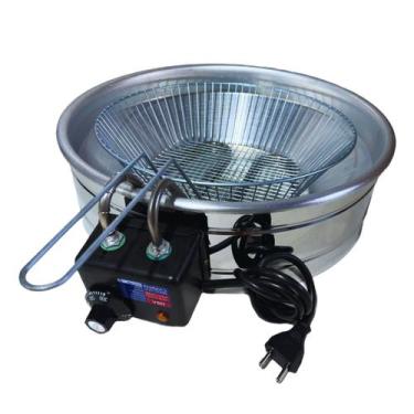 Imagem de Fritadeira Industrial Elétrica Tacho Redondo 7 Litros - Casinha Indust