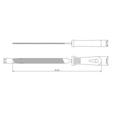 Imagem de Lima para Enxada 8" Tramontina em Aço Carbono com Cabo Injetado