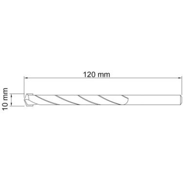 Imagem de Broca para Concreto 10x120 mm Tramontina em Aço Especial com Acabament