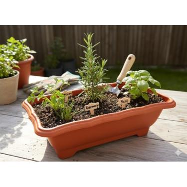 Imagem de Vaso Jardineira Média cor Cerâmica - Ideal para plantas, temperos.