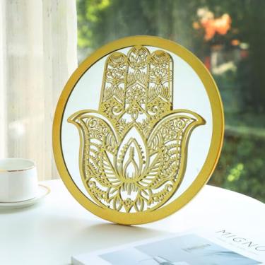 Imagem de QNGCOLRCY Espelhos decorativos redondos pequenos para quarto e casa espelhos modernos para decoração de parede presentes para mulheres e mães