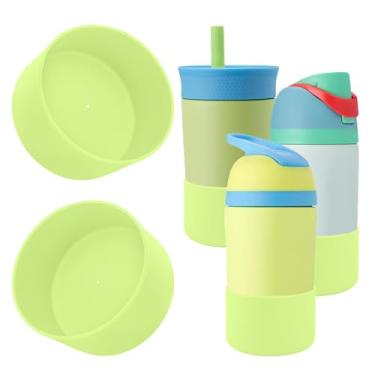 Imagem de 2 peças de bota protetora de silicone compatível com garrafa de água Owala Kids de 473 g/396 g e copo de 340 g, protetor de capa de proteção antideslizante e antiarranhões para crianças