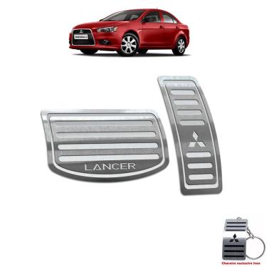 Imagem de Pedaleira Mitsubishi Lancer Automático 2007 Até 2019 Aço Inox