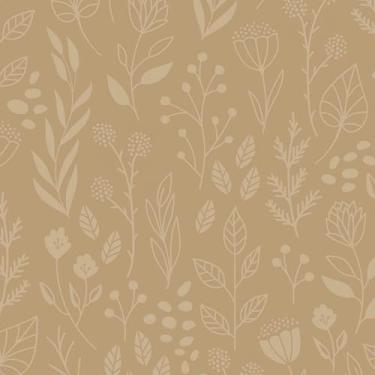 Imagem de ESSMOKO Papel de parede moderno série flor PVC autoadesivo papel de parede sala de estar quarto escritório fundo adesivo de parede marrom 45 * 500 cm