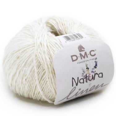 Imagem de Fio Natura Linen DMC 50g - Linho, Viscose e Algodão, 001 BRANCO
