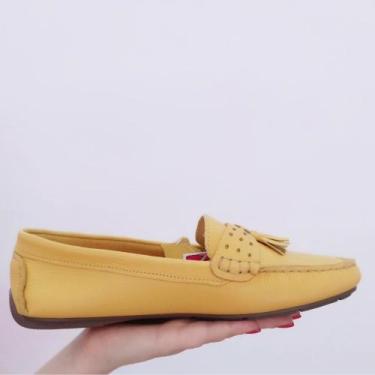 Imagem de Mocassim em couro legítimo - Sapachique, Amarelo