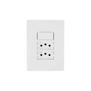 Imagem de Interruptor Simples + 2 Tomadas 10a Linha I9 Ilumi - Conjunto Elétrico