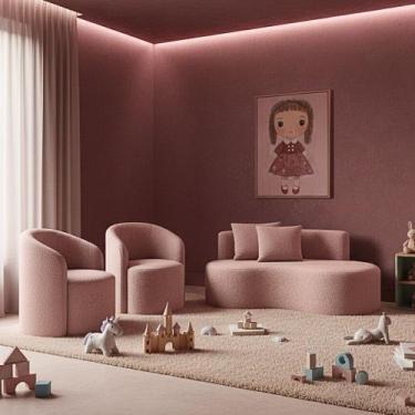 Imagem de Conjunto Decorativo 02 Poltronas + Sofá Curvo Orgânico Nature Gaia Bou