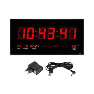 Imagem de Relógio de parede digital LED com temperatura e data - Lightbek Offici