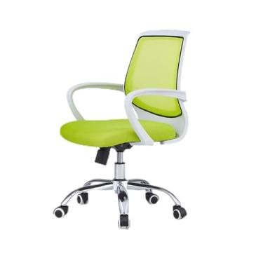 Imagem de Computador de malha ergonômica, escritório doméstico no meio do encosto com assento de esponja de memória e rodízios giratórios, tarefa para adultos e crianças, rolamento de 150 kg