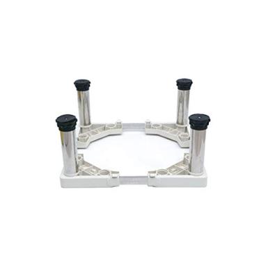 Imagem de Suporte de geladeira com base ajustável para secadoras Largura/Comprimento 42-70 cm Suporte de geladeira resistente Bandejas de piso de base para fogões Lava-louças Grande Barril de madeira (23-26 cm