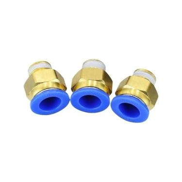 Imagem de WWECCQIJ 10 peças BSPT PC14-03, conectores pneumáticos de 14 mm a 3/20.3 cm, conexões retas de um toque macho