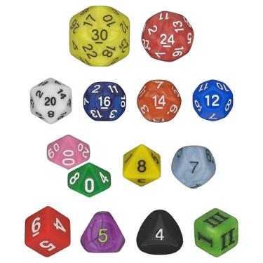 Imagem de Impact! Miniatures Rainbow - 14 Unusual Dice Set Approved for Use with Dungeon Crawl Classics (DCC)