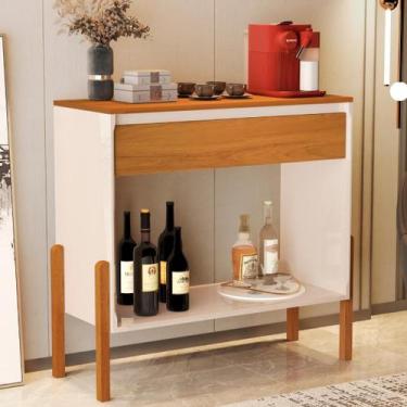 Imagem de Aparador Luxo 1 Gaveta Buffet 100% MDF Base de Madeira 90 cm - Anyben,