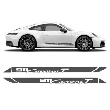 Imagem de Adesivo Faixa Lateral Para Porsche Carrera T 911 Grafite - SPORTINOX