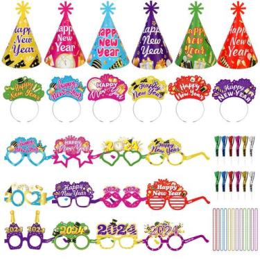 Imagem de Kit de artigos para festas HOWAF Feliz Véspera de Ano Novo 48 peças 20