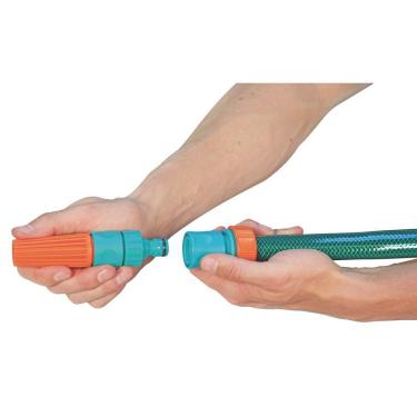 Imagem de Engate Rapido com Aquastop Tramontina em Plastico para Mangueira 5/8" e 3/4"